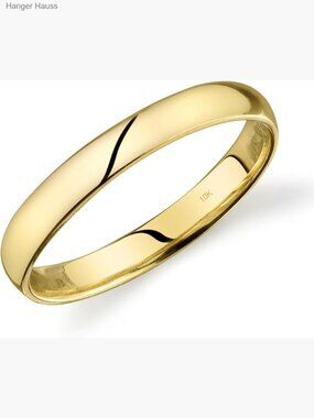 New 10K Yellow Gold Classic Men's Wedding Band - Polished Finish